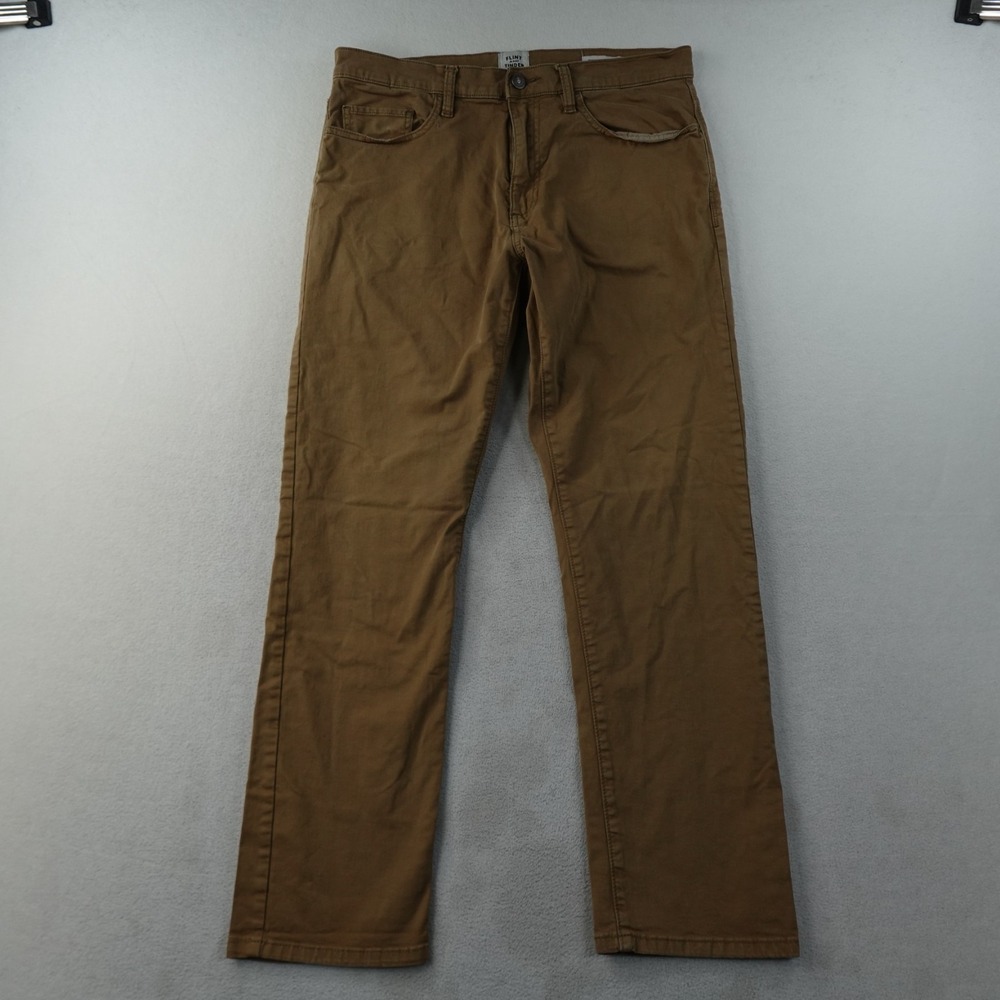 Flint and Tinder 365 Chino Pants Mens 33x28 Brown Straight Fit Stretch Huckberry